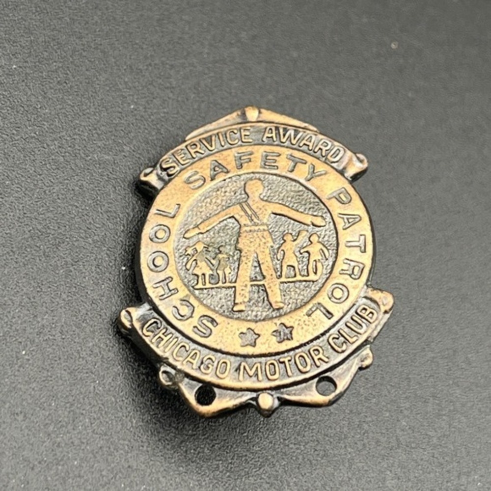Chicago Motor Club School Safety Patrol Service Award Lapel Hat Pin